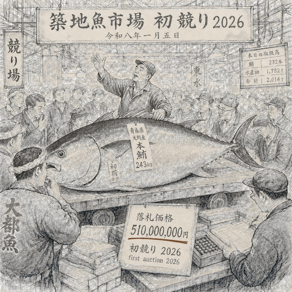 Bluefin tuna sells for record $3.2 million at Tokyo’s New Year auction
