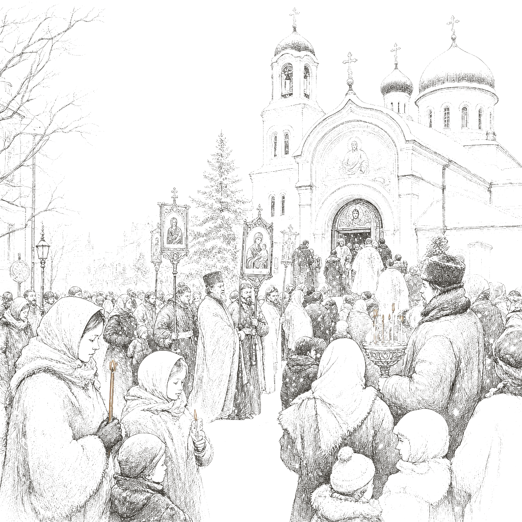 Illustration accompanying article: Millions of Orthodox Christians celebrate Christmas on Jan. 7