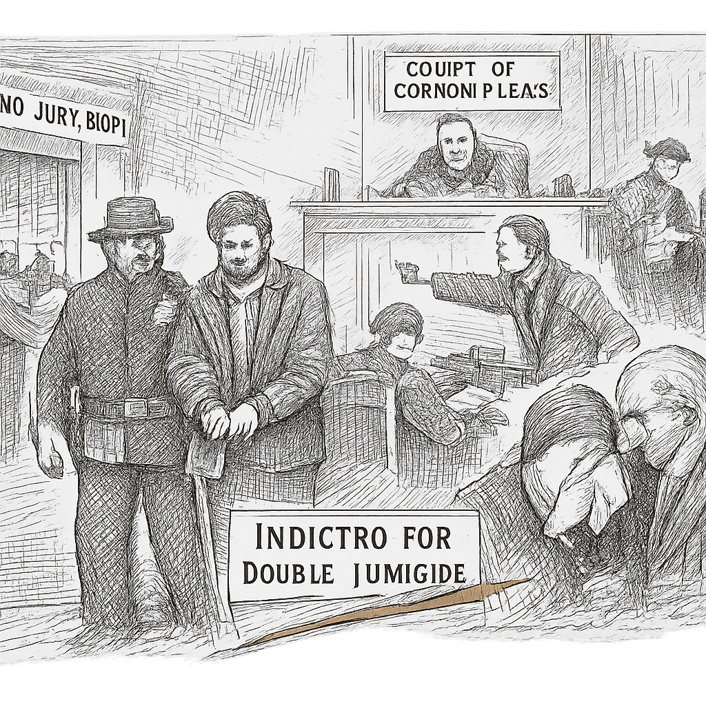 Illustration accompanying article: Ohio grand jury indicts Michael David McKee in Columbus double homicide