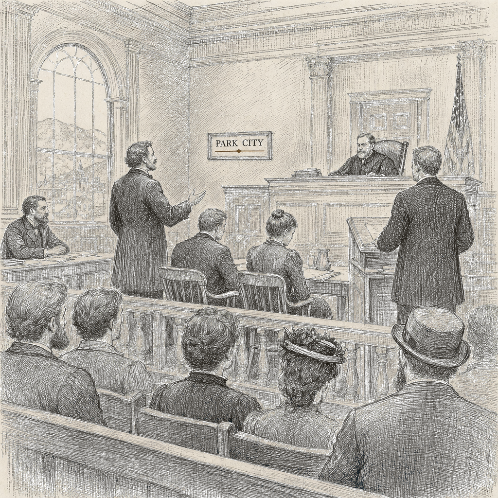 Illustration accompanying article: Murder trial opens for Utah children's book author in husband's death