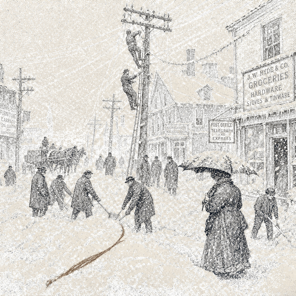 Illustration accompanying article: More snow falls on Northeast U.S. already buried in snow