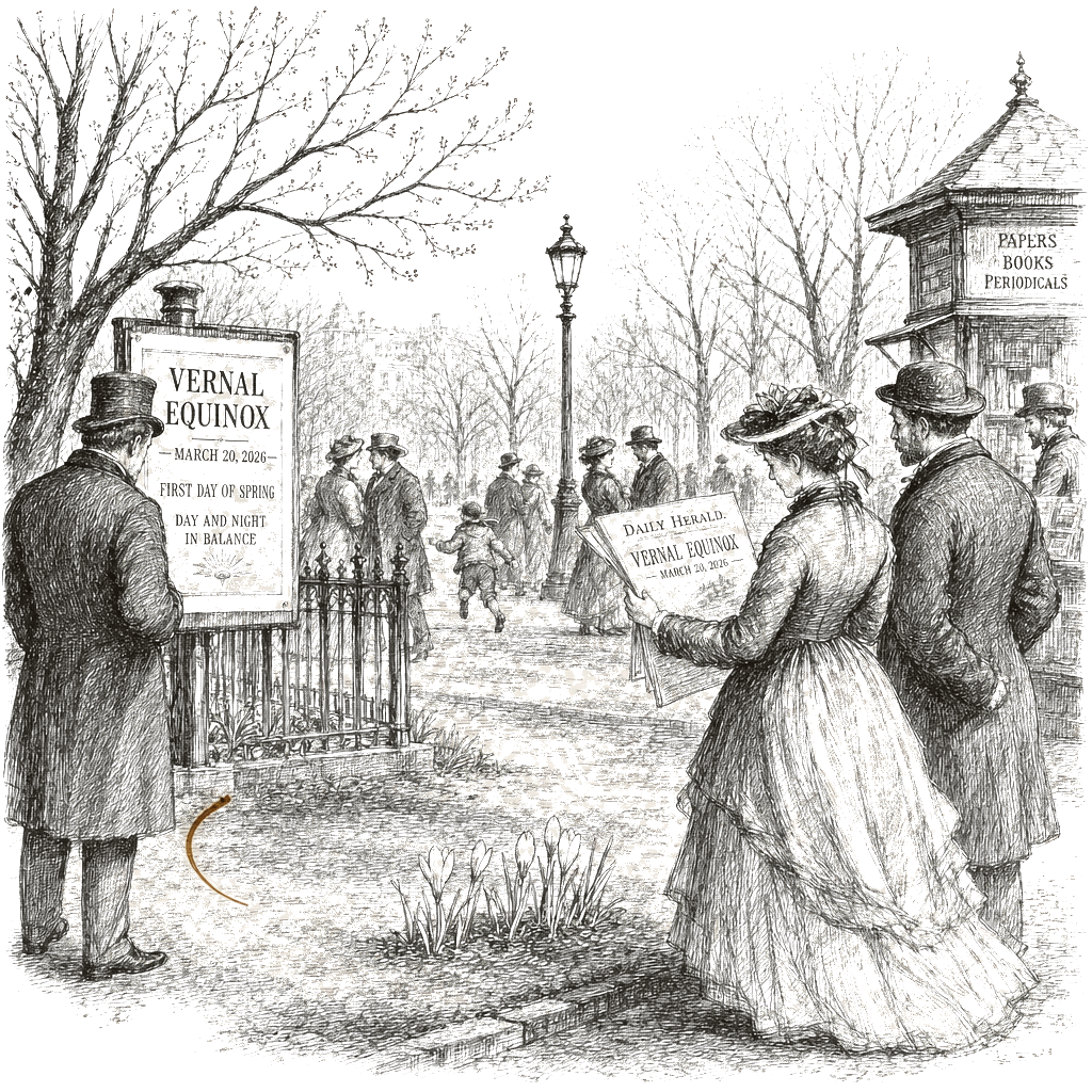 Illustration accompanying article: Spring officially begins in Northern Hemisphere with vernal equinox