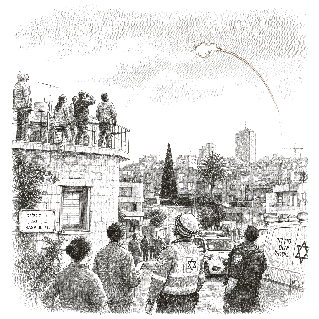 Illustration accompanying article: War in Middle East intensifies with first strike from Yemen