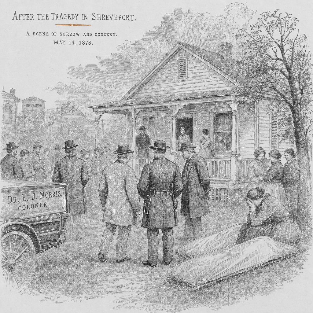 Illustration accompanying article: Father fatally shoots 8 children in Shreveport, deadliest in 2 years