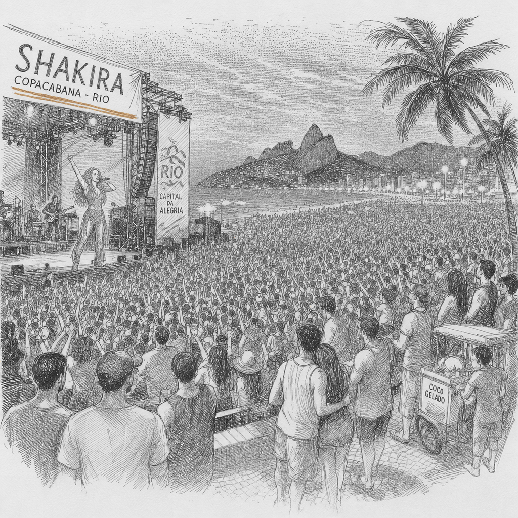 Shakira draws 2 million to Copacabana Beach for free concert in Rio