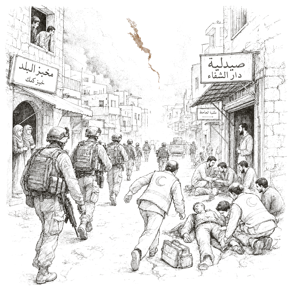 Illustration accompanying article: Israeli raid in Nablus kills 1 Palestinian, wounds four