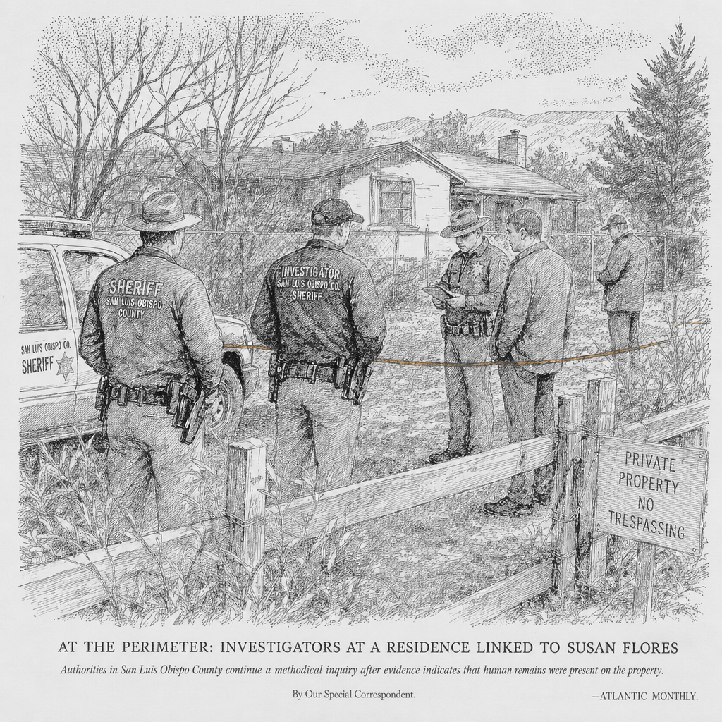 Illustration accompanying article: Sheriff says evidence suggests human remains at Susan Flores property