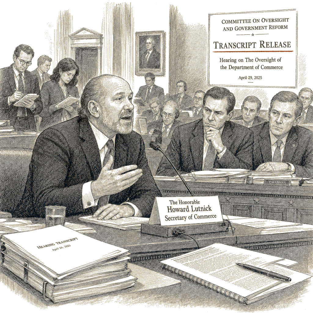 Illustration accompanying article: Commerce Secretary Lutnick says Epstein ‘blackmail’ claim was speculation