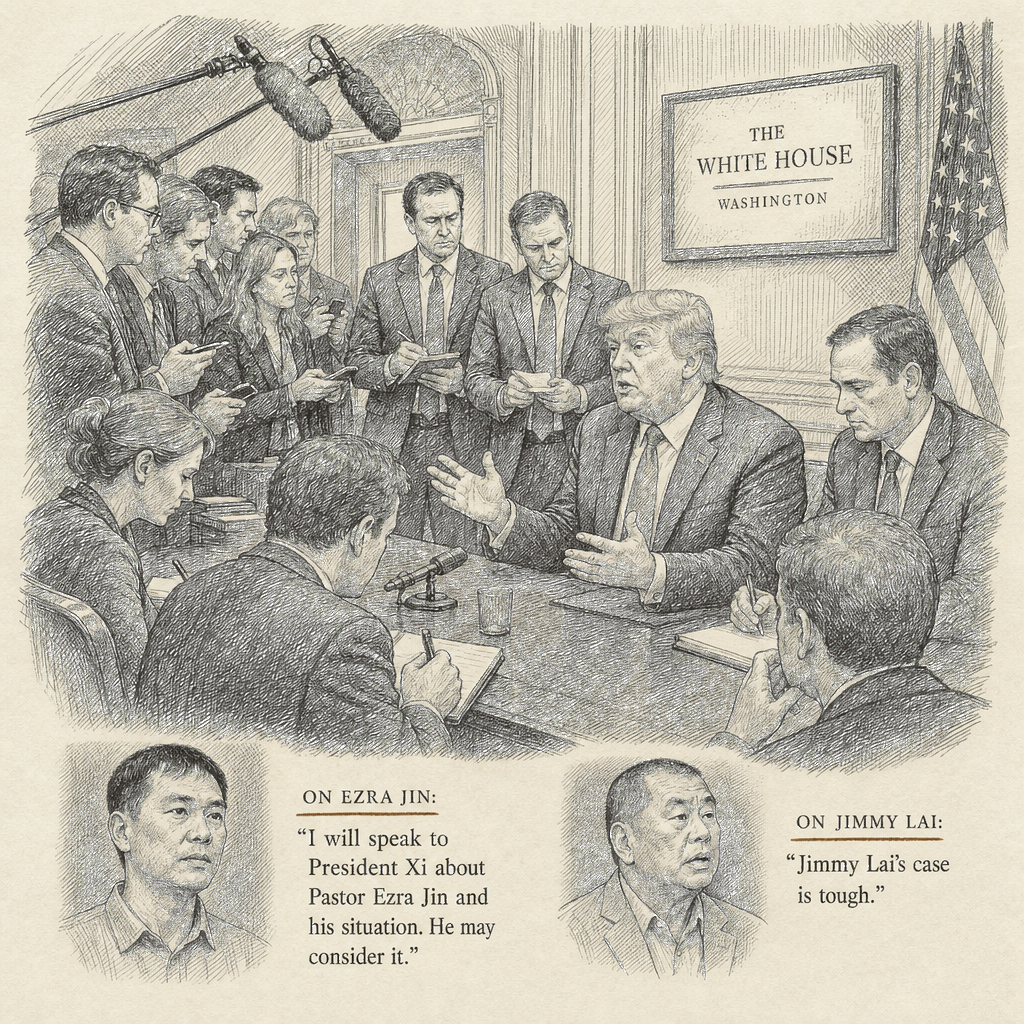 Trump says Xi will consider detained pastor’s case, but freeing Lai is ‘tough’
