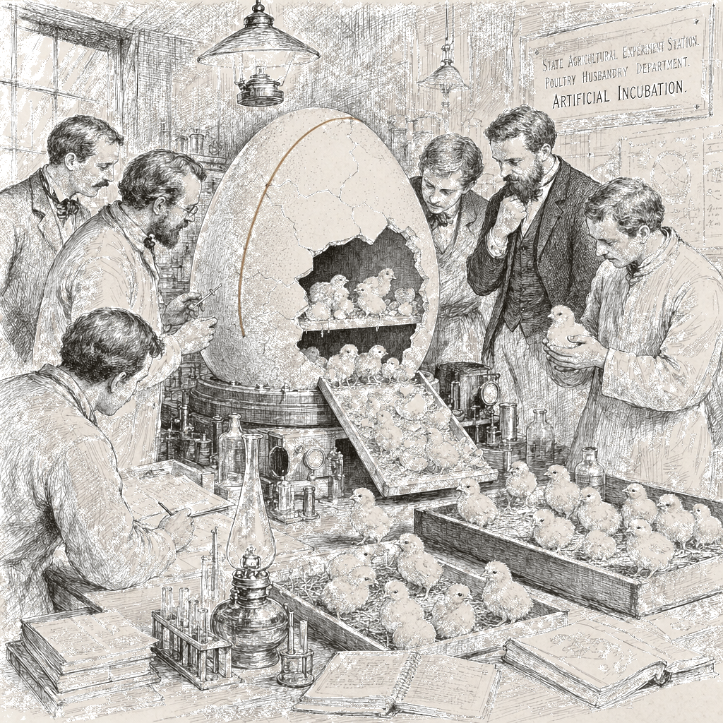 Illustration accompanying article: Colossal Biosciences says it hatched chicks in an artificial egg