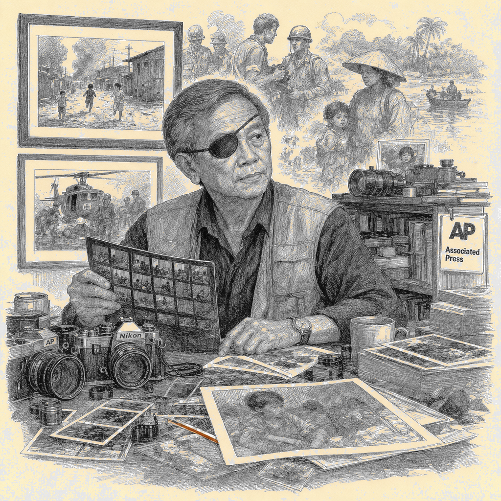 Illustration accompanying article: Vietnam War photographer Dang Van Phuoc dies at 91 in Southern California