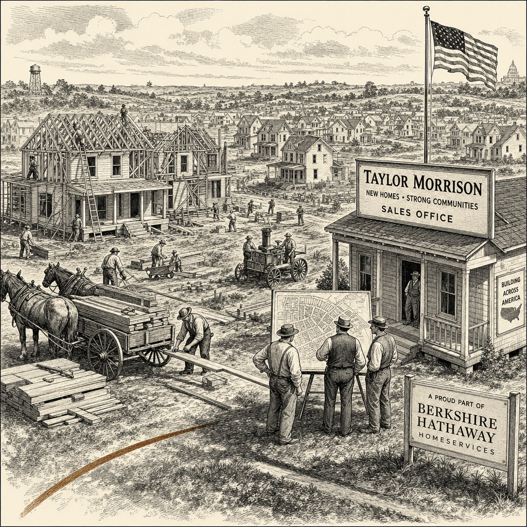 Illustration accompanying article: Berkshire Hathaway agrees to acquire homebuilder Taylor Morrison for $6.8 billion