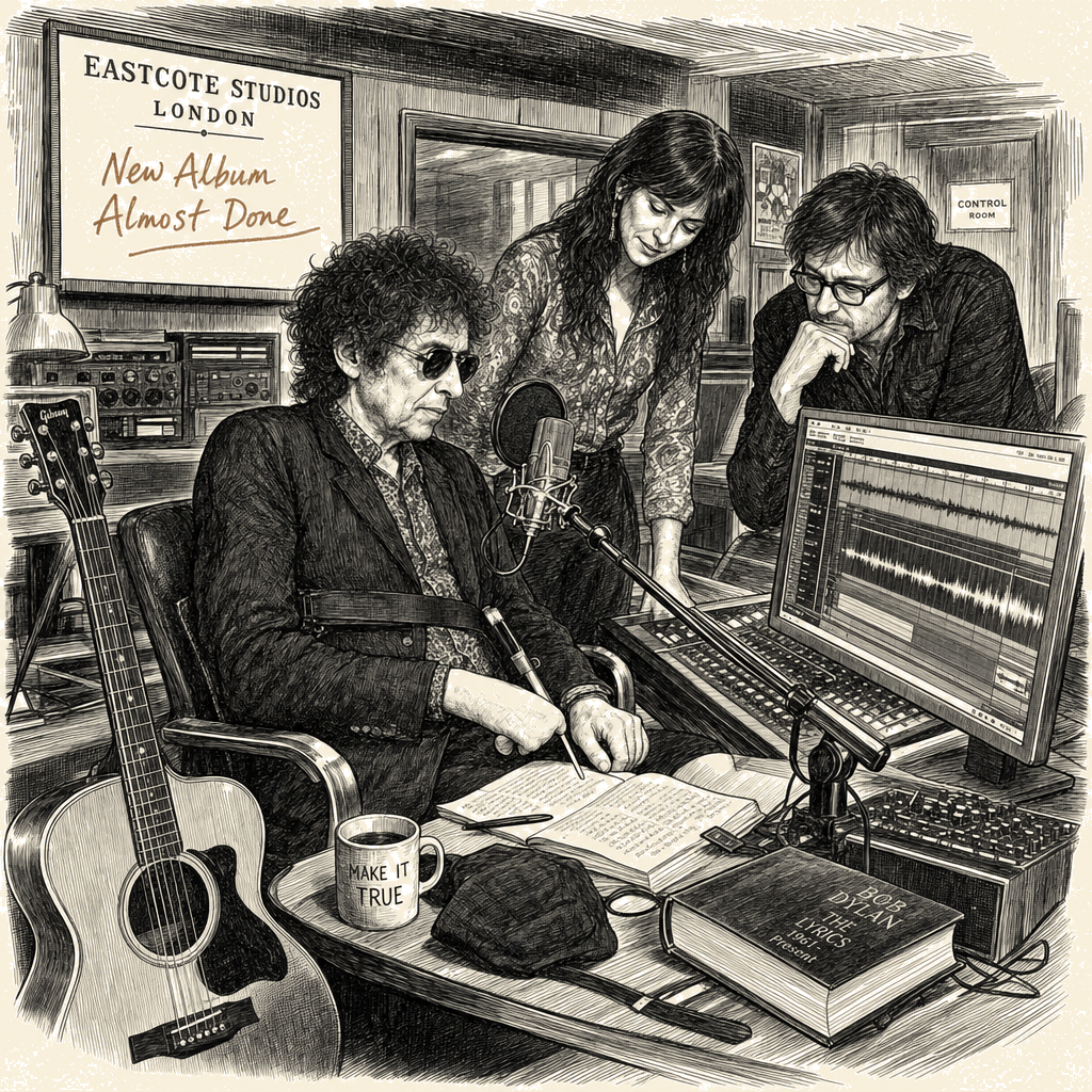 Illustration accompanying article: Musician with Parkinson's uses AI tools to complete new album