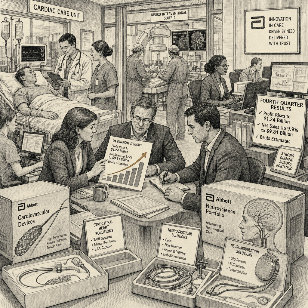 Illustration accompanying article: Medtronic fiscal Q4 profit rises to $1.24 billion, sales beat estimates
