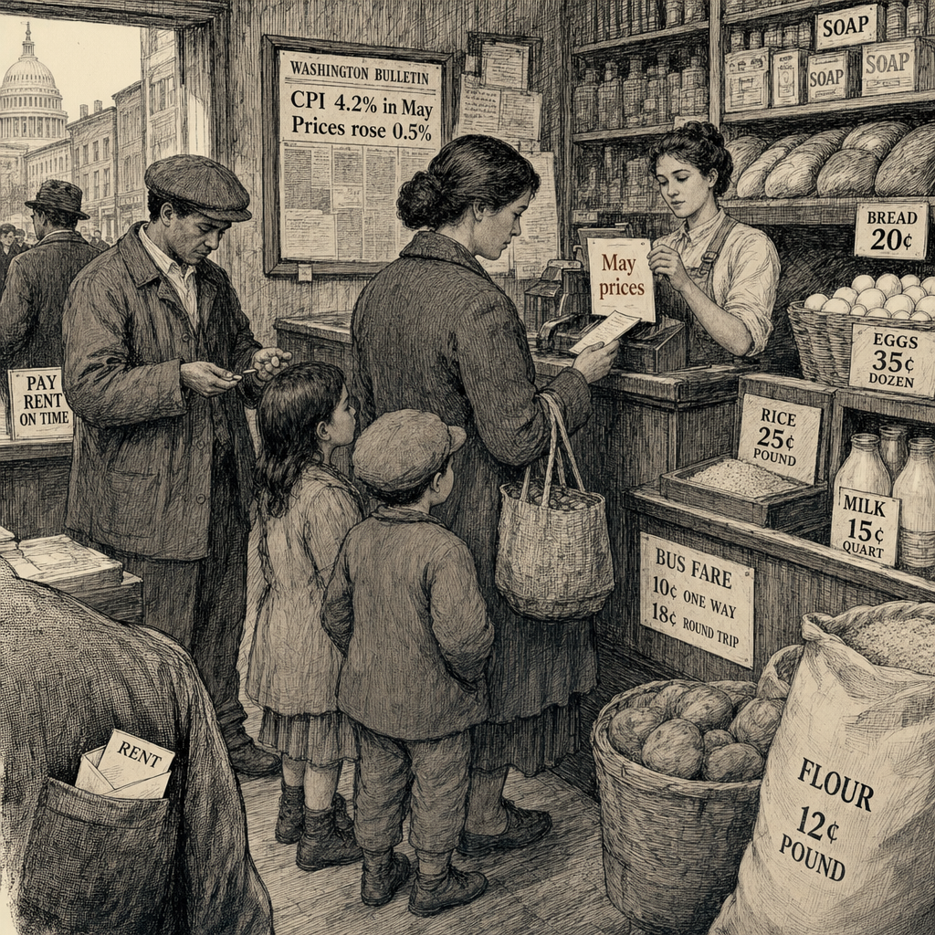 Illustration accompanying article: Lower-income households absorb higher effective inflation as CPI rises 4.2% in May