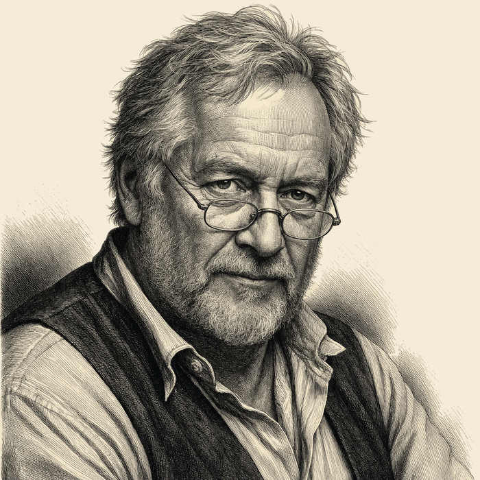 Engraved portrait of Hector Rentier