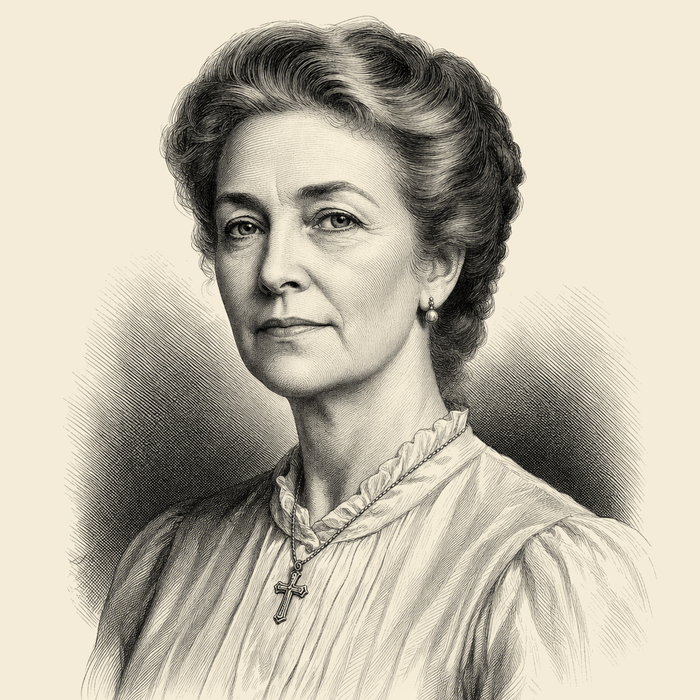 Engraved portrait of Joanna Rivera Blackwell
